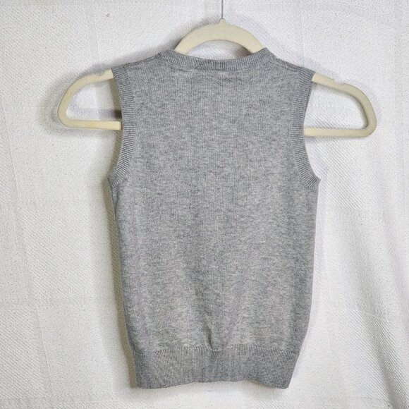 The Children's Place Grey 100% Cotton Sleeveless V Neck Sweater Vest Size 5T - Picture 8 of 16